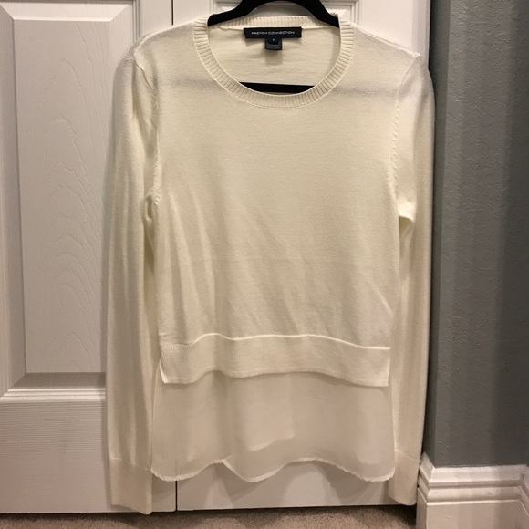 French Connection White Sweater - Picture 1 of 3